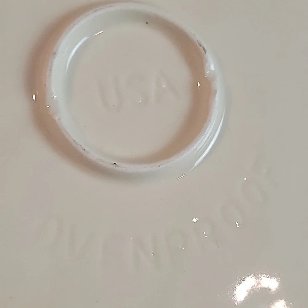 Pasta Bowl OvenProof Made in USA cream brown